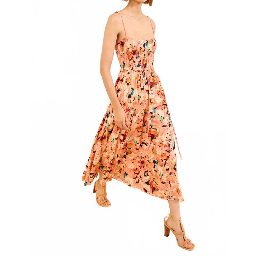 NEW ULLA JOHNSON vidri cotton cami dress in camellia